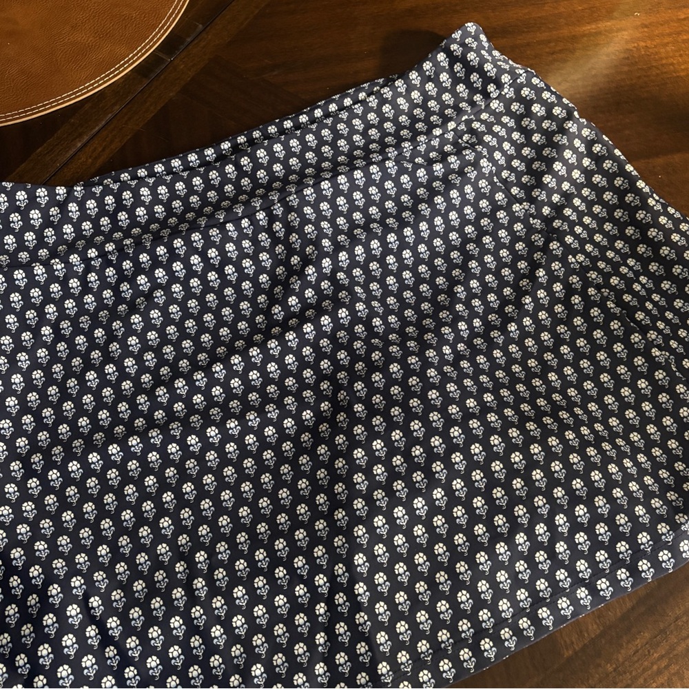 Jude Connally Navy Print Golf Tennis Skort Preppy Country Club Skirt M